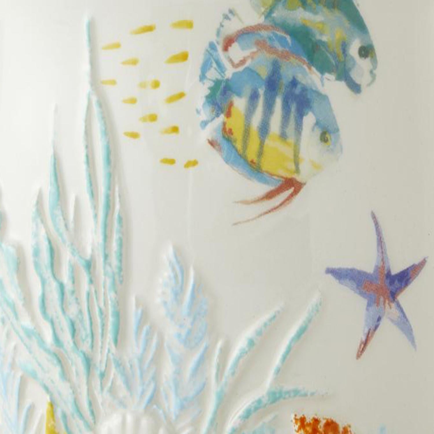 SKL Home Saturday Knight Ltd Ocean Watercolor Toothbrush Holder - 4.32x2.13x4.49, Multi