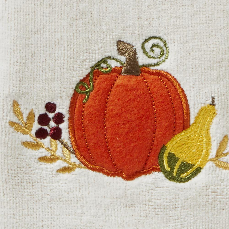 SKL Home Saturday Knight Ltd Traditional Pumpkin Hand Towel - (2-Pack) - 16x25", Tan