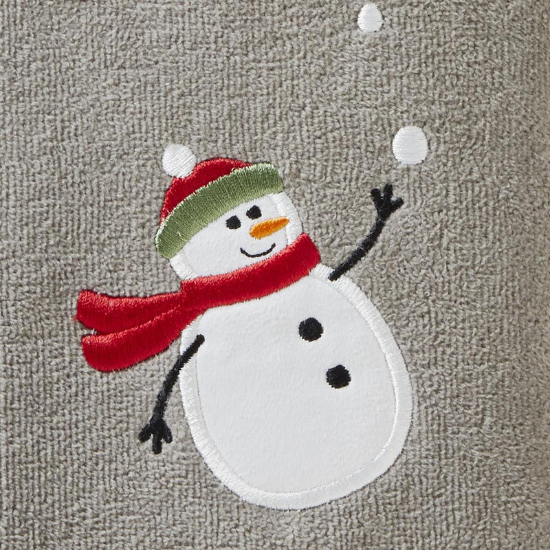 SKL Home Saturday Knight Ltd Snowman With Snowballs Hand Towel - (2-Pack) - 16x25", Gray