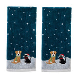 SKL Home Saturday Knight Ltd Cat And Dog Hand Towel - (2-Pack) - 16x25", Teal