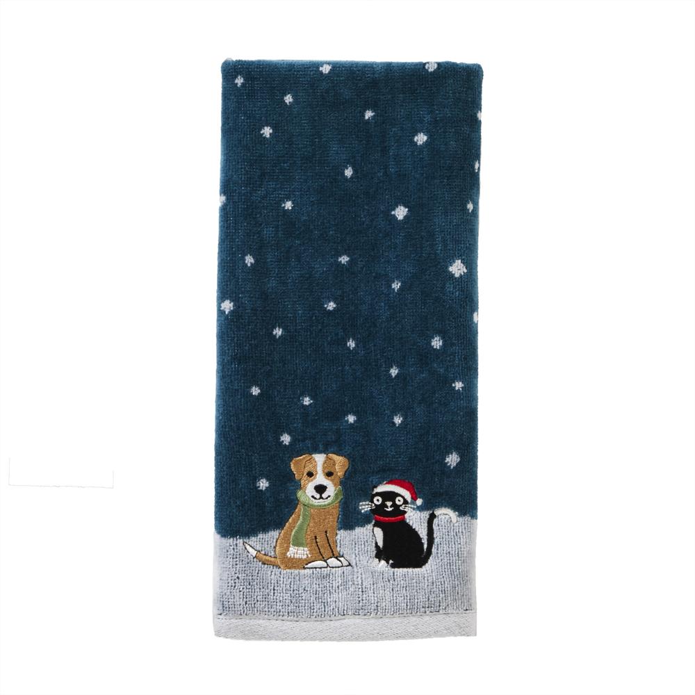 SKL Home Saturday Knight Ltd Cat And Dog Hand Towel - (2-Pack) - 16x25", Teal