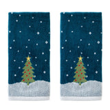 SKL Home Saturday Knight Ltd Simple Tree Hand Towel - (2-Pack) - 16x25", Teal