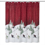 SKL Home Saturday Knight Ltd Winter Dogs Shower Curtain And Hook Set - 72x72