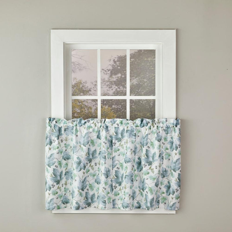 SKL Home By Saturday Knight Ltd Falling Leaves Tier Curtain Pair - Blue