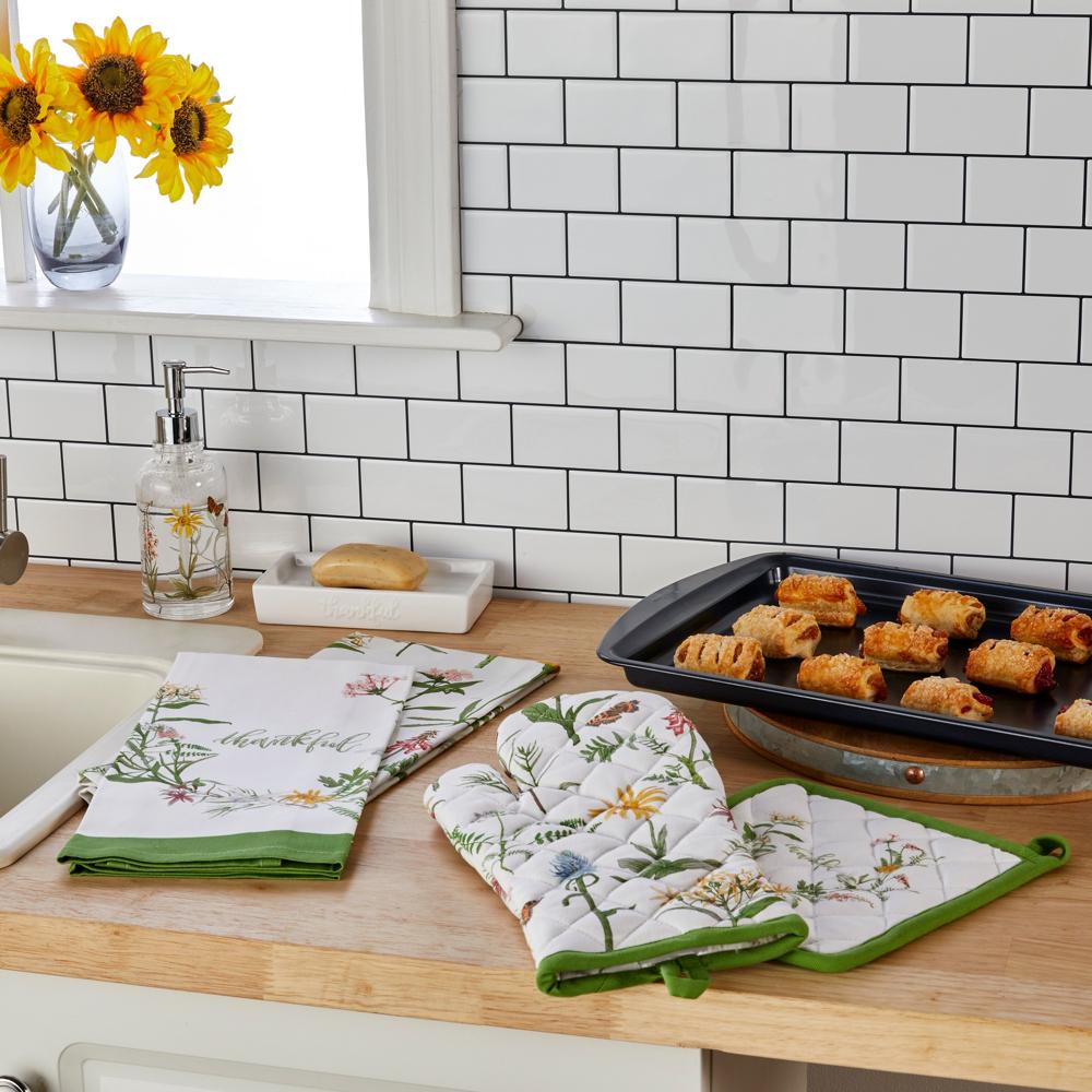 SKL Home By Saturday Knight Ltd Heirloom Wildflowers Dish Towel - 2-Pack - 18X28", Green