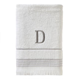 SKL Home By Saturday Knight Ltd Casual Monogram Bath Towel D - 28X54