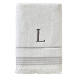 SKL Home By Saturday Knight Ltd Casual Monogram Bath Towel L - 28X54