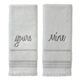 SKL Home By Saturday Knight Ltd Yours And Mine Hand Towel Set - 16X26", White