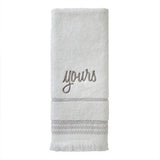 SKL Home By Saturday Knight Ltd Yours And Mine Hand Towel Set - 16X26", White
