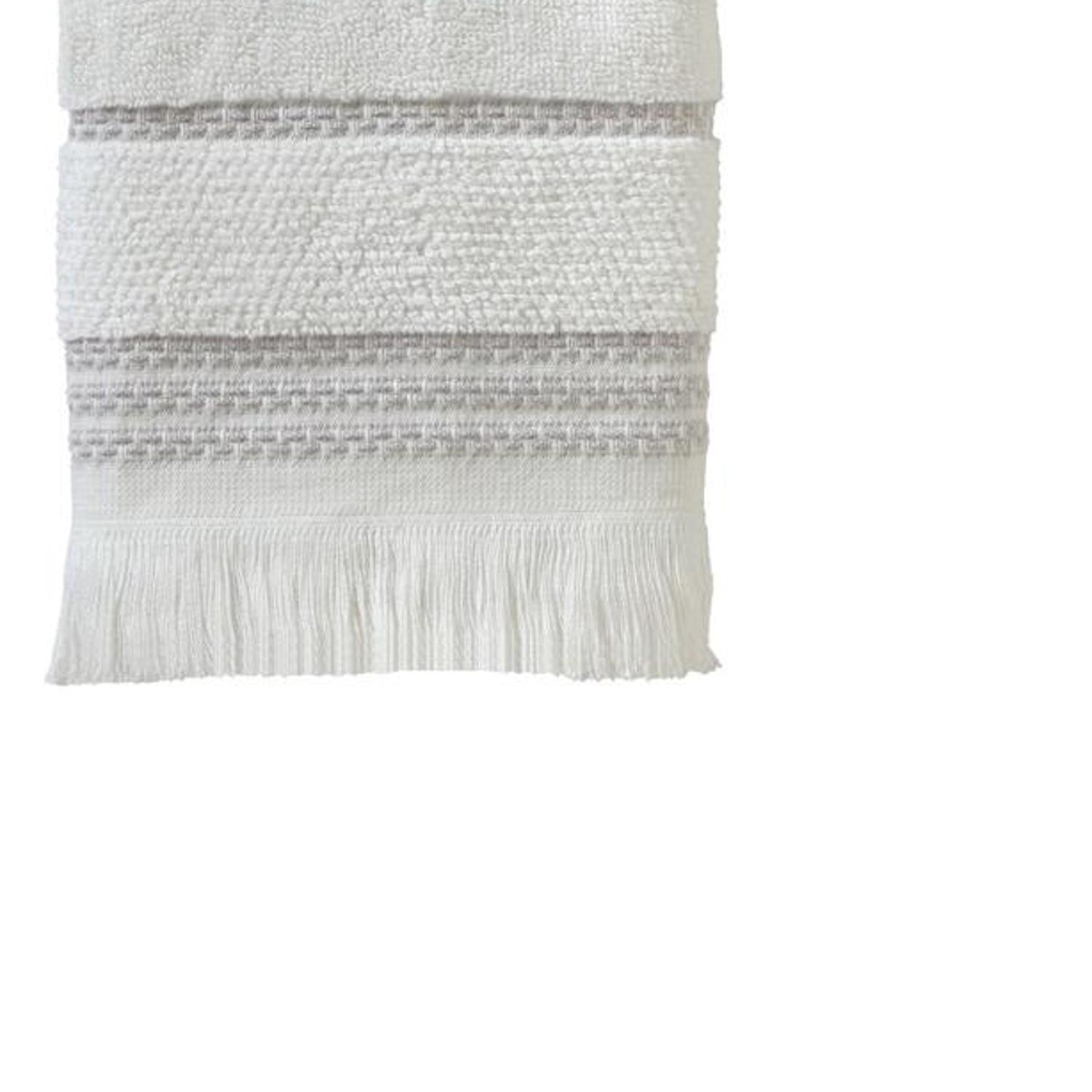 SKL Home By Saturday Knight Ltd Casual Monogram Hand Towel Set - 2-Count - 16"x26", White