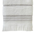 SKL Home By Saturday Knight Ltd Casual Monogram Hand Towel Set - 2-Count - 16"x26", White