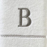 SKL Home By Saturday Knight Ltd Casual Monogram Hand Towel Set - 2-Count - 16"x26", White