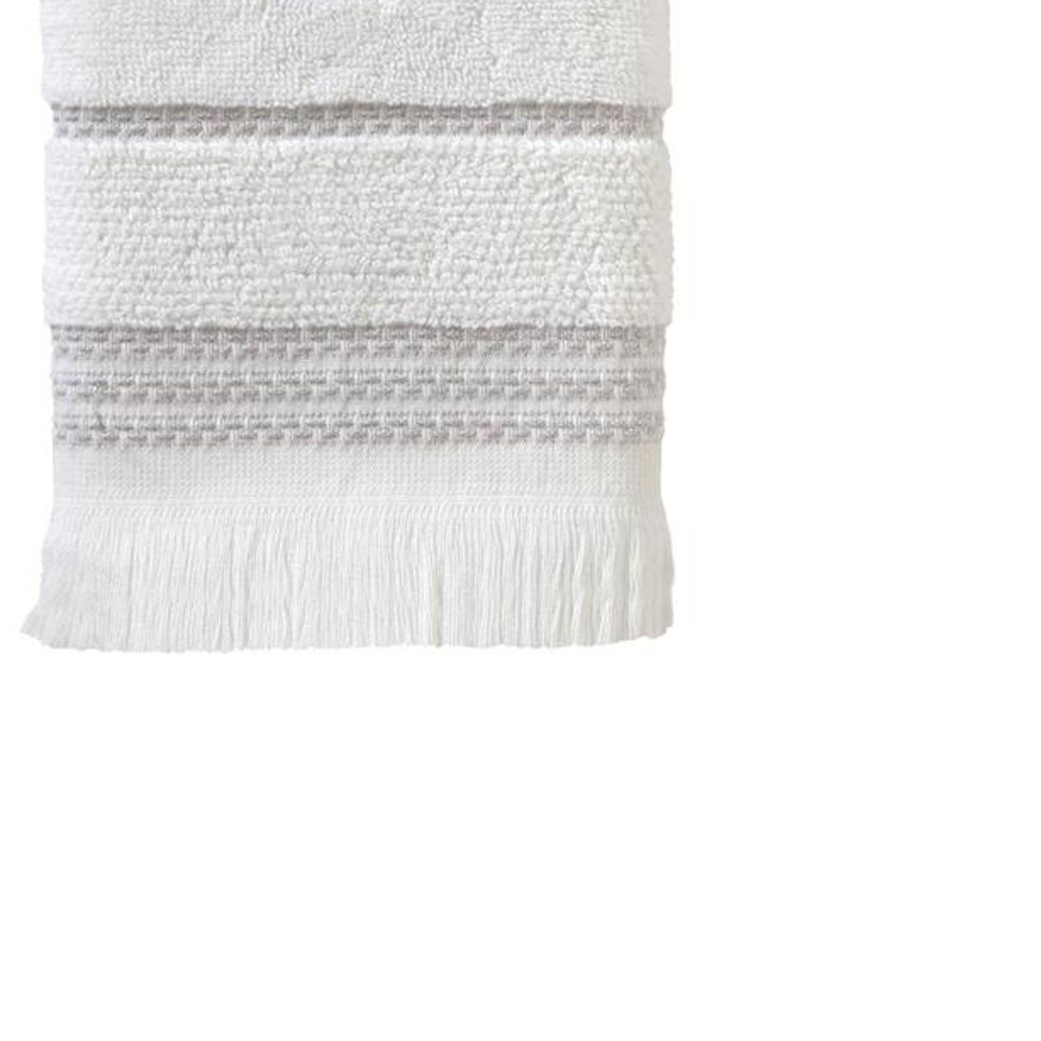 SKL Home By Saturday Knight Ltd Casual Monogram Hand Towel Set - 2-Count - 16"x26", White