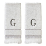 SKL Home By Saturday Knight Ltd Casual Monogram Hand Towel Set G - 2-Count - 16X26