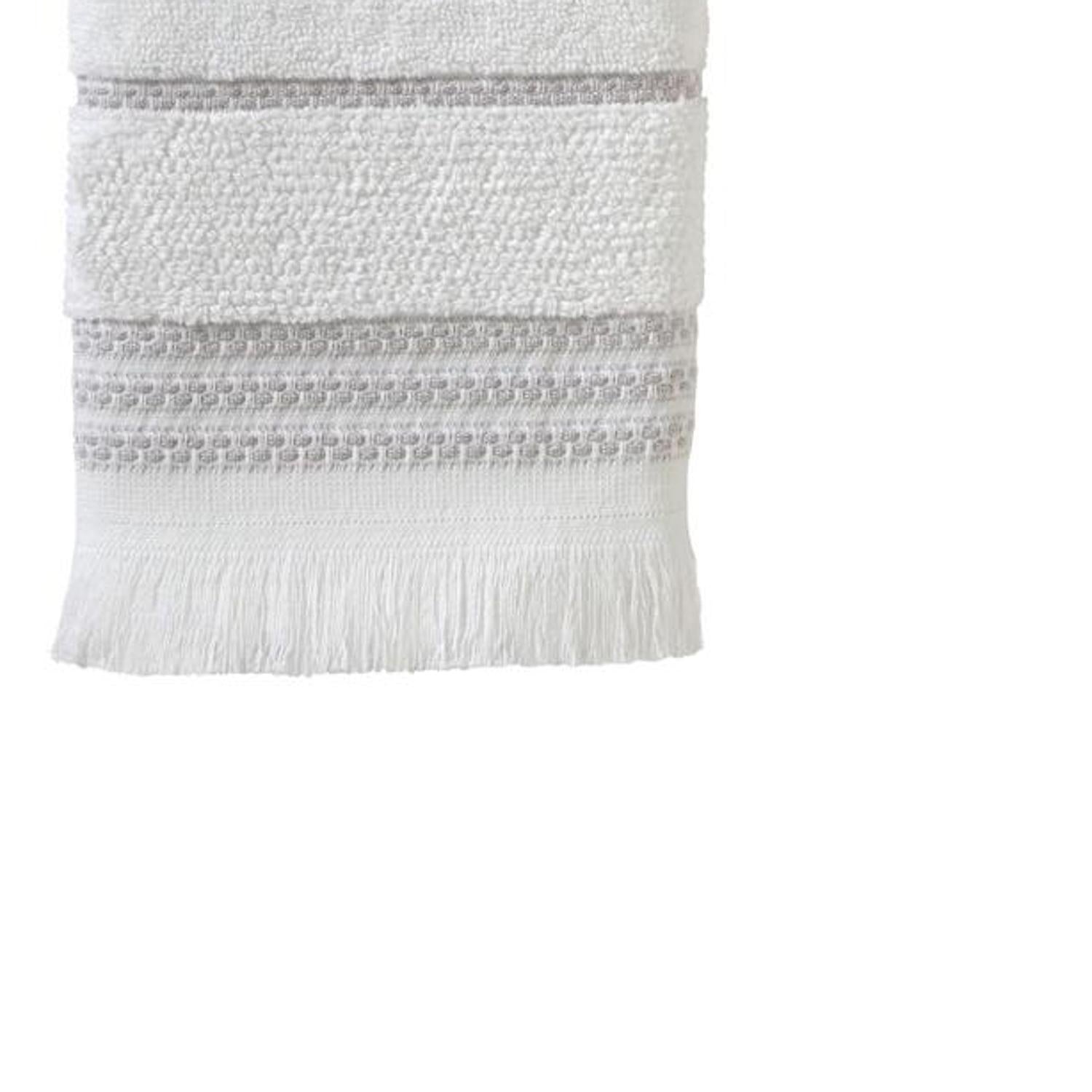 SKL Home By Saturday Knight Ltd Casual Monogram Hand Towel Set - 2-Count - 16"x26", White