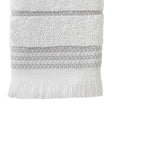 SKL Home By Saturday Knight Ltd Casual Monogram Hand Towel Set - 2-Count - 16"x26", White