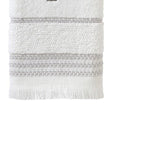 SKL Home By Saturday Knight Ltd Casual Monogram Hand Towel Set - 2-Count - 16"x26", White