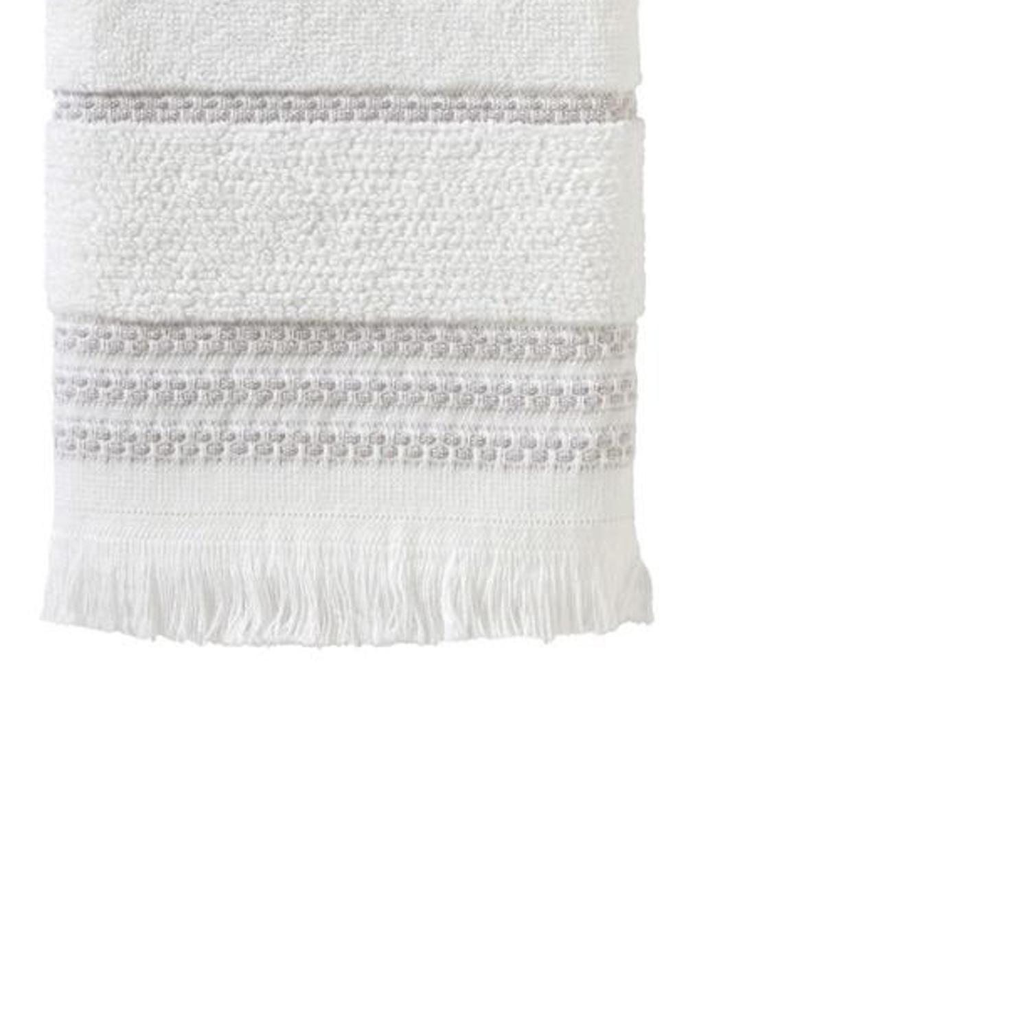 SKL Home By Saturday Knight Ltd Casual Monogram Hand Towel Set - 2-Count - 16"x26", White