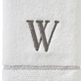 SKL Home By Saturday Knight Ltd Casual Monogram Hand Towel Set - 2-Count - 16"x26", White