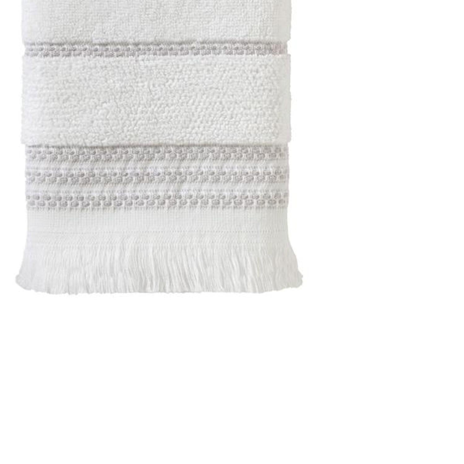 SKL Home By Saturday Knight Ltd Casual Monogram Hand Towel Set - 2-Count - 16"x26", White