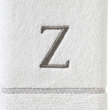 SKL Home By Saturday Knight Ltd Casual Monogram Hand Towel Set - 2-Count - 16"x26", White