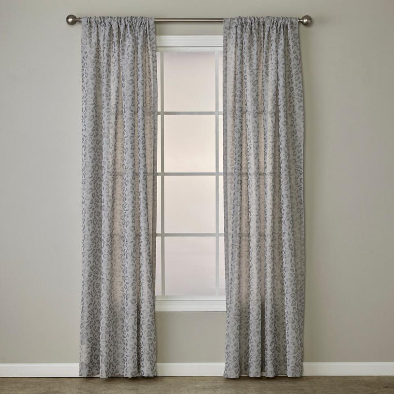 SKL Home By Saturday Knight Ltd Cheetah Spot Window Curtain Panel - Silver