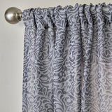 SKL Home By Saturday Knight Ltd Soft Swirl Window Curtain Panel - Charcoal