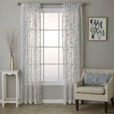 SKL Home By Saturday Knight Ltd Whispering Winds Window Curtain Panel - Gray