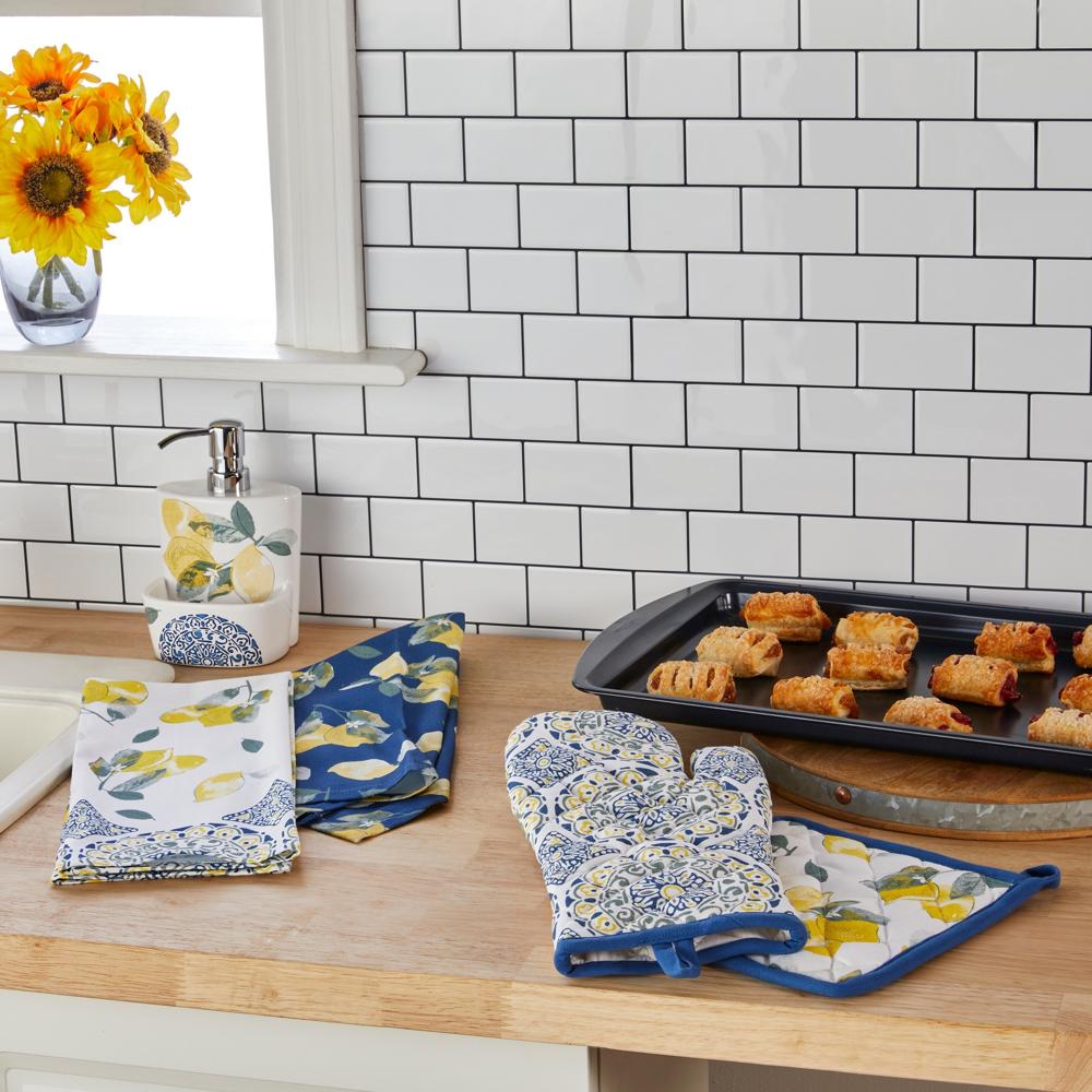 SKL Home By Saturday Knight Ltd Lemon Medallion Dish Towel - 2-Pack - 18X28", Green