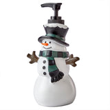 SKL Home By Saturday Knight Ltd Rustic Plaid Snowman Soap/Lotion Dispenser - 7.24X3.15X4.07