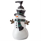 SKL Home By Saturday Knight Ltd Rustic Plaid Snowman Soap/Lotion Dispenser - 7.24" X 3.15" X 4.07", Multi