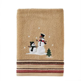 SKL Home By Saturday Knight Ltd Rustic Plaid Snowman Bath Towel - 24X48