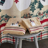 SKL Home By Saturday Knight Ltd Rustic Plaid Snowman Hand Towel - 2-Pack - 16X25