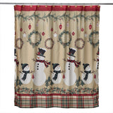 SKL Home By Saturday Knight Ltd Rustic Plaid Snowman Shower Curtain - 72X70