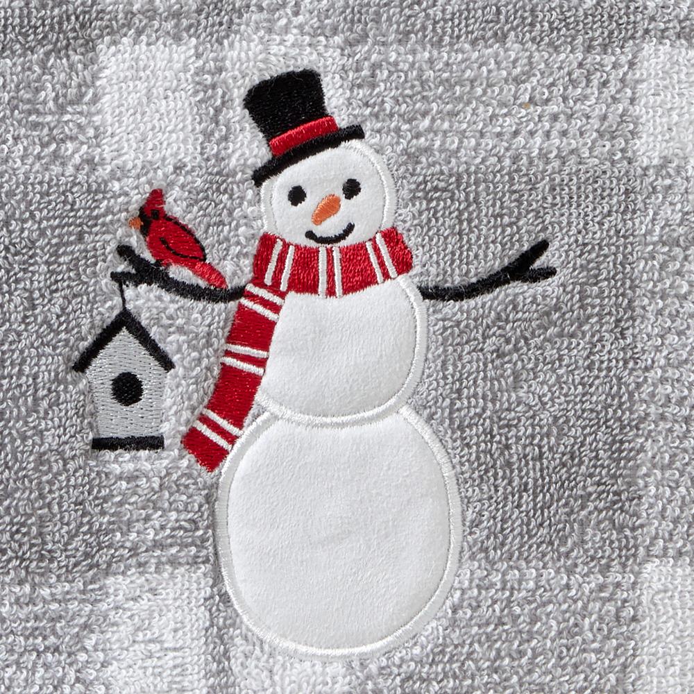 SKL Home By Saturday Knight Ltd Whistler Snowman Bath Towel - 24X48", Gray