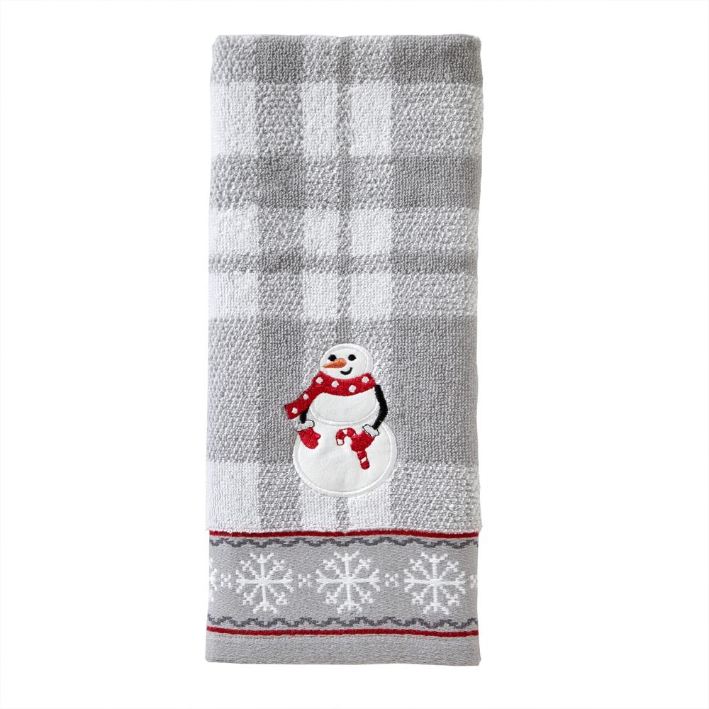 SKL Home By Saturday Knight Ltd Whistler Snowman Hand Towel - 2-Pack - 16X25", Gray