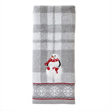 SKL Home By Saturday Knight Ltd Whistler Snowman Hand Towel - 2-Pack - 16X25", Gray