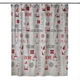 SKL Home By Saturday Knight Ltd Gnome Holiday Shower Curtain And Hook Set - 13-Piece - 72X72