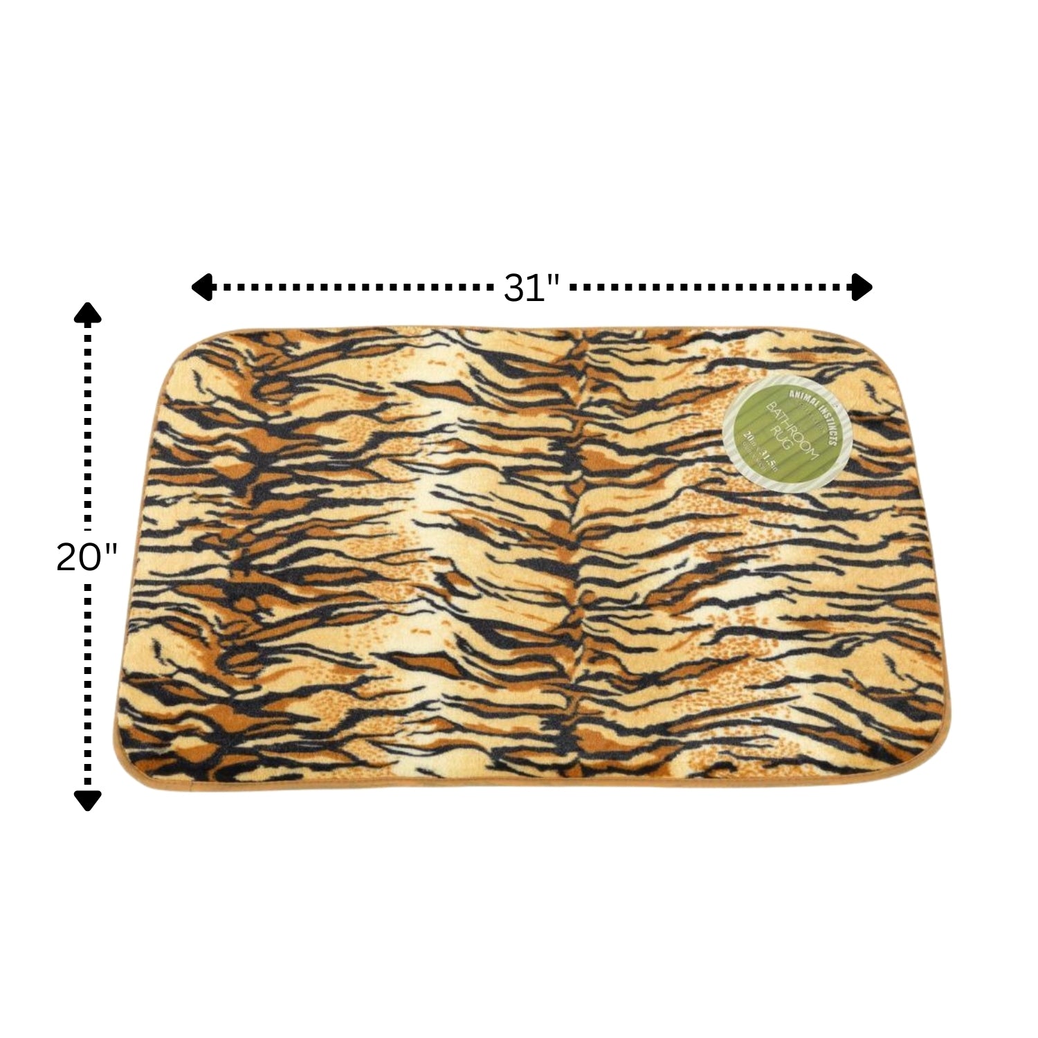 Carnation Home Fashions "Tiger" Faux Fur Bath Mat - Multi 20x31"