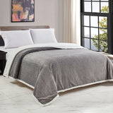 Plazatex Reversible & Comfortable Braided Oversized Sherpa Blanket