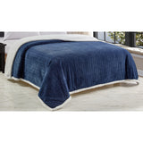 Plazatex Reversible & Comfortable Braided Oversized Sherpa Blanket