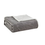 Plazatex Reversible & Comfortable Braided Oversized Sherpa Blanket