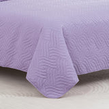 RT Designers Collection Ruby 3 Pieces Pinsonic Lightweight Quilts Set For Bedding Lavender