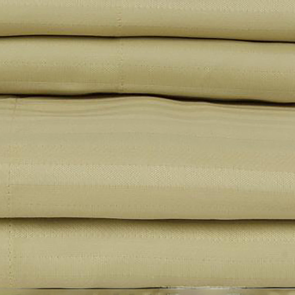 Castle Hill London 600 Thread Count Sateen Stripe Sheet Set - Celery