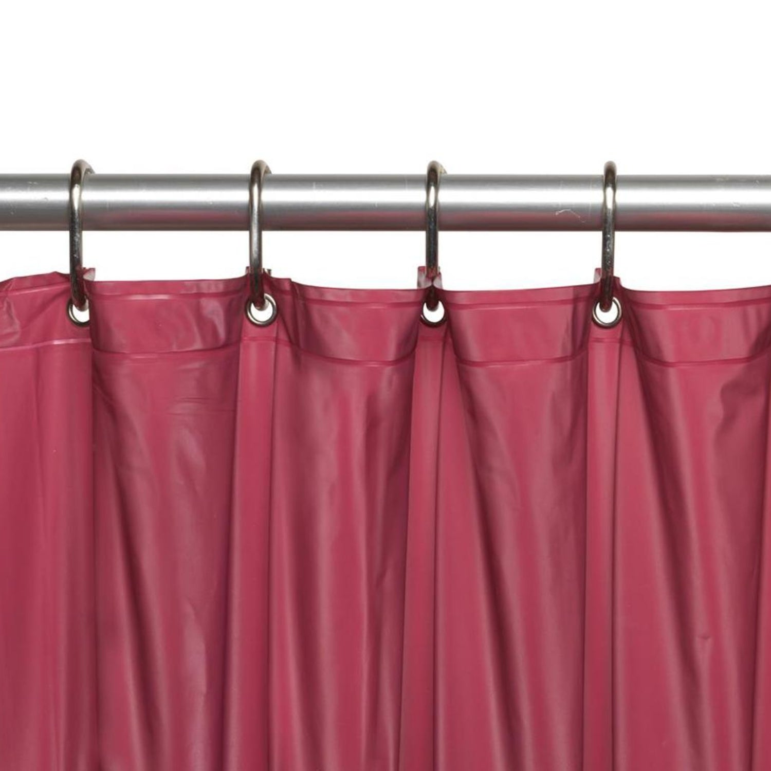 Carnation Home Fashions Hotel Collection, 8 Gauge Vinyl Shower Curtain Liner with Weighted Magnets and Metal Grommets - 72x72"