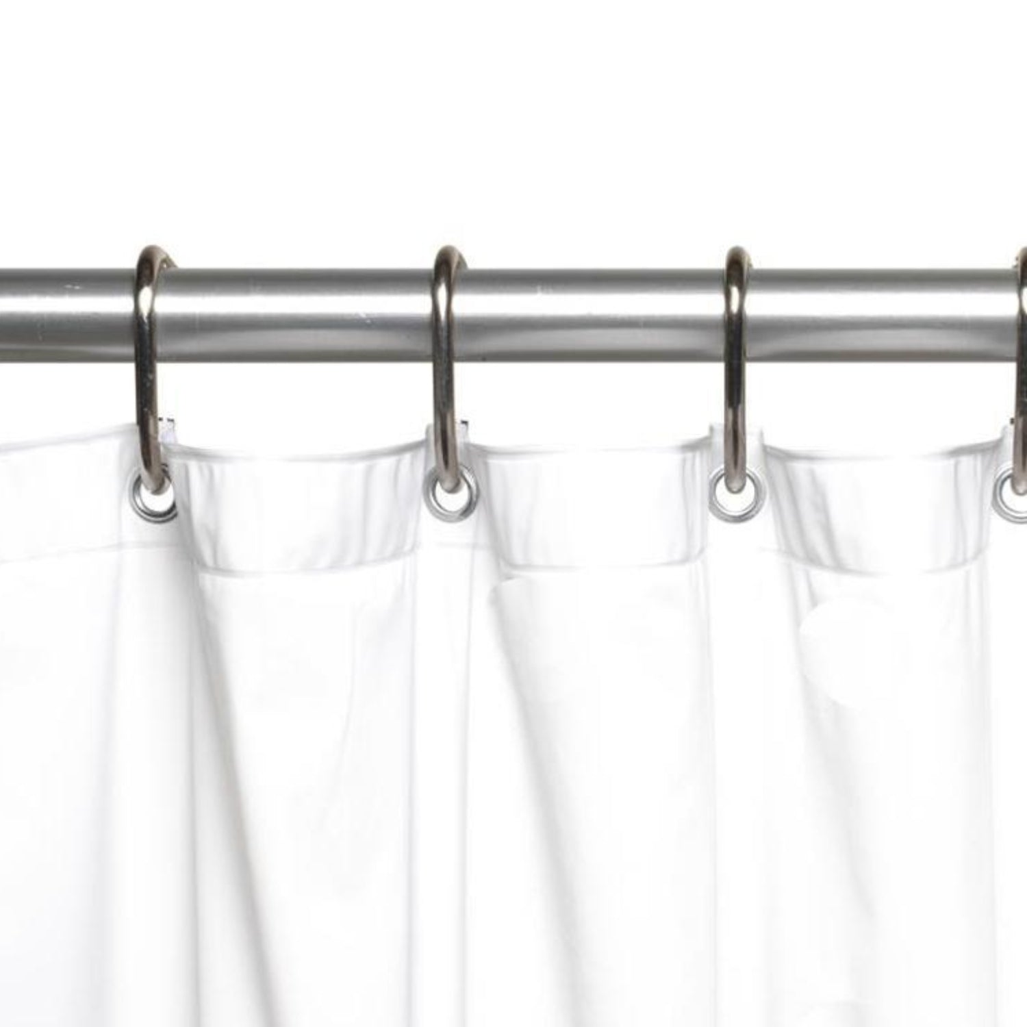 Carnation Home Fashions 3 Gauge Vinyl Shower Curtain Liner with Weighted Magnets and Metal Grommets - 72x72"