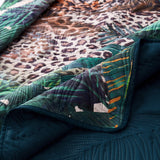 Greenland Home Fashions Barefoot Bungalow Jungle Cat Accessory Throw - 50x60", Teal