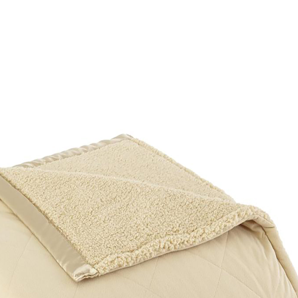 Shavel Micro Flannel High Quality Heating Technology Luxuriously Soft & Warm Solid Patterned Sherpa Electric Blanket