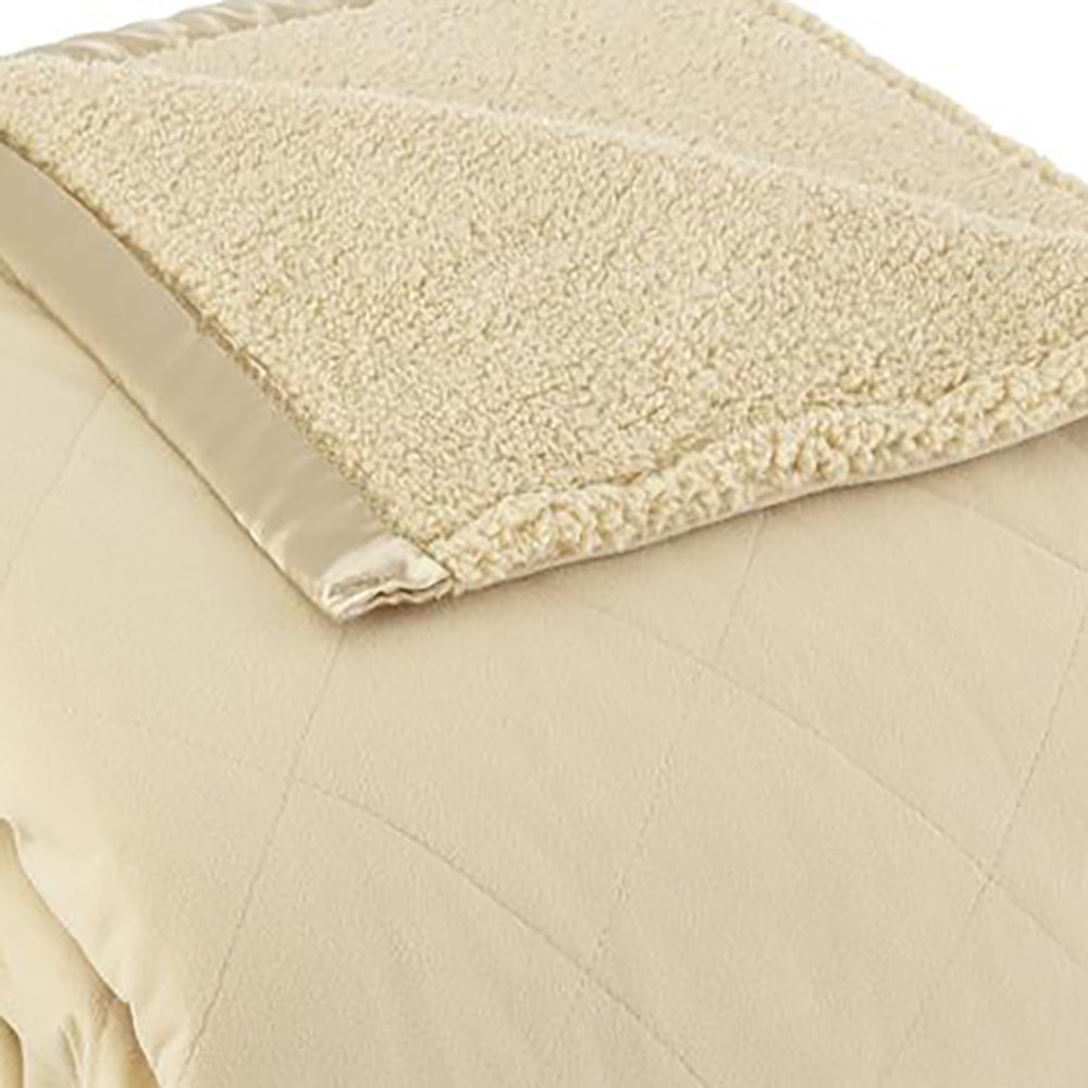 Shavel Micro Flannel High Quality Heating Technology Luxuriously Soft & Warm Solid Patterned Sherpa Electric Blanket