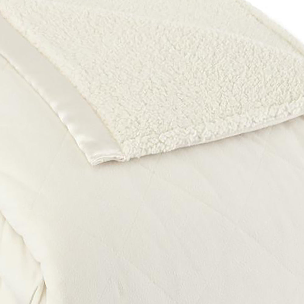 Shavel Micro Flannel High Quality Heating Technology Luxuriously Soft & Warm Solid Patterned Sherpa Electric Blanket